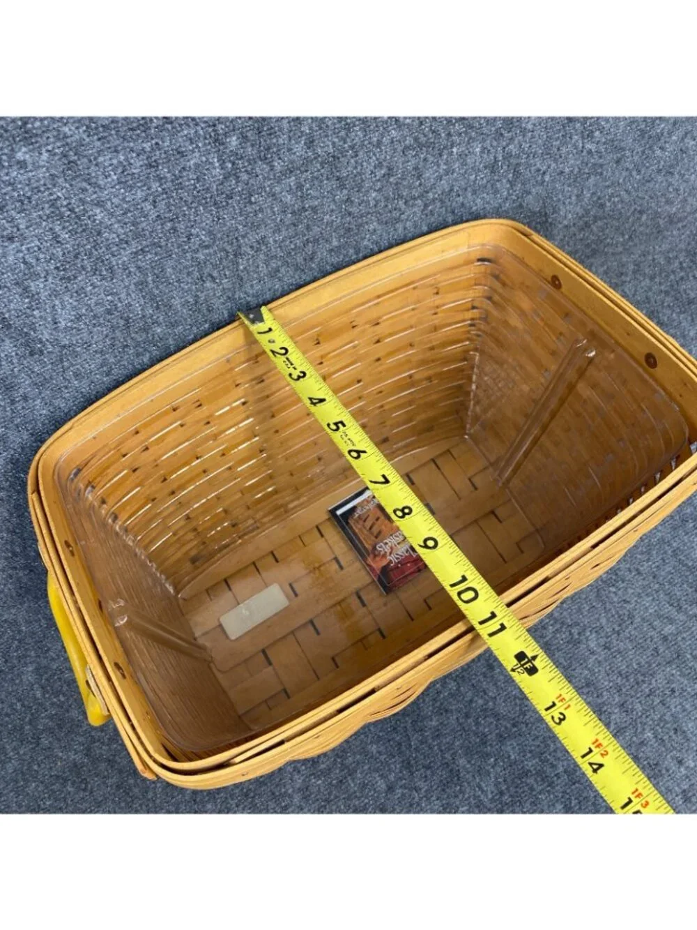 Longaberger Basket Newspaper Magazine 1999 Protector Divider Leather Handles
